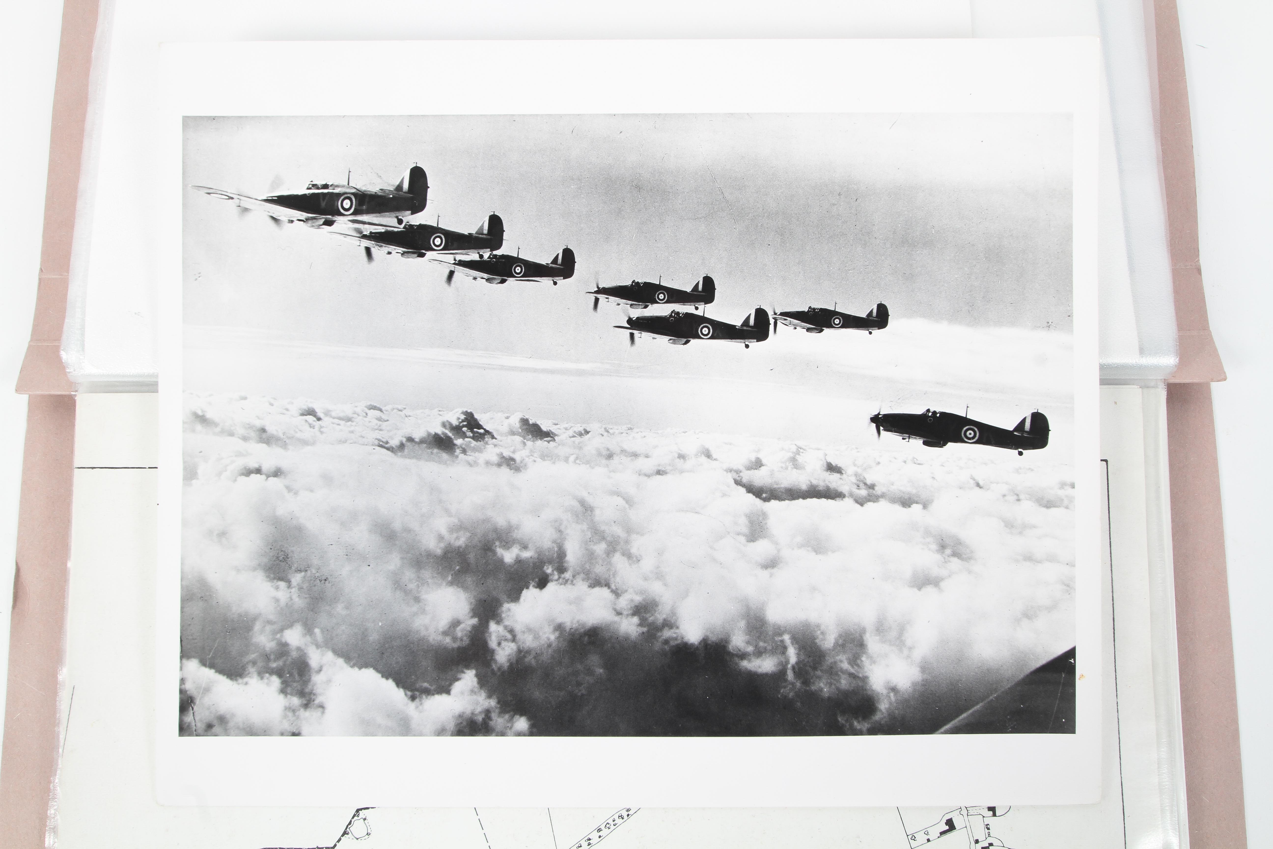 A fine collection of WWII black and white photographs relating to the RAF. - Image 5 of 7