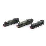Thee scratch built OO gauge GWR locomotives. Numbers 7235, 2835 and 6138, unboxed.