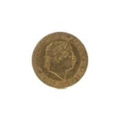 A George III 22ct gold full sovereign. Dated 1820, weight 8g.