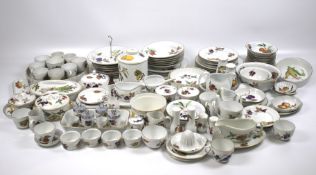 An extensive Royal Worcester tea and dinner service in the 'Evesham' pattern, 161 pieces,