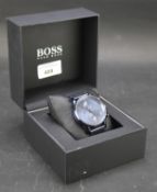 A boxed Hugo Boss gentleman's wristwatch.