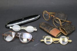 A selection of vintage spectacles.