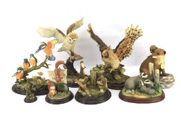 A collection of animal models.