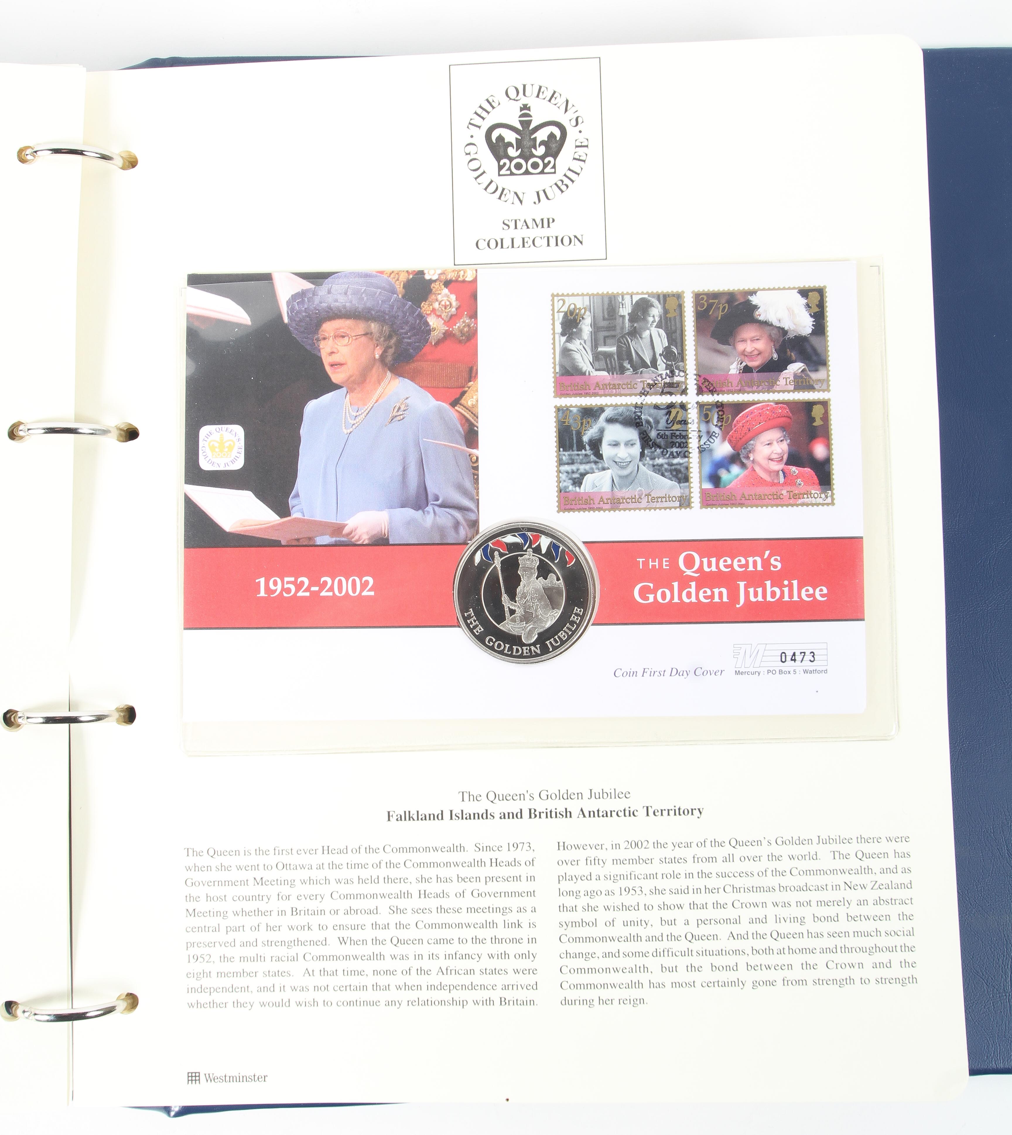 A folder containing The Queen's Golden Jubilee Coin First Day covers - Image 3 of 4