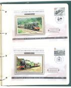 A folder containing First Day Covers all relating to Railways.