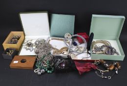 Extensive assortment of costume jewellery.