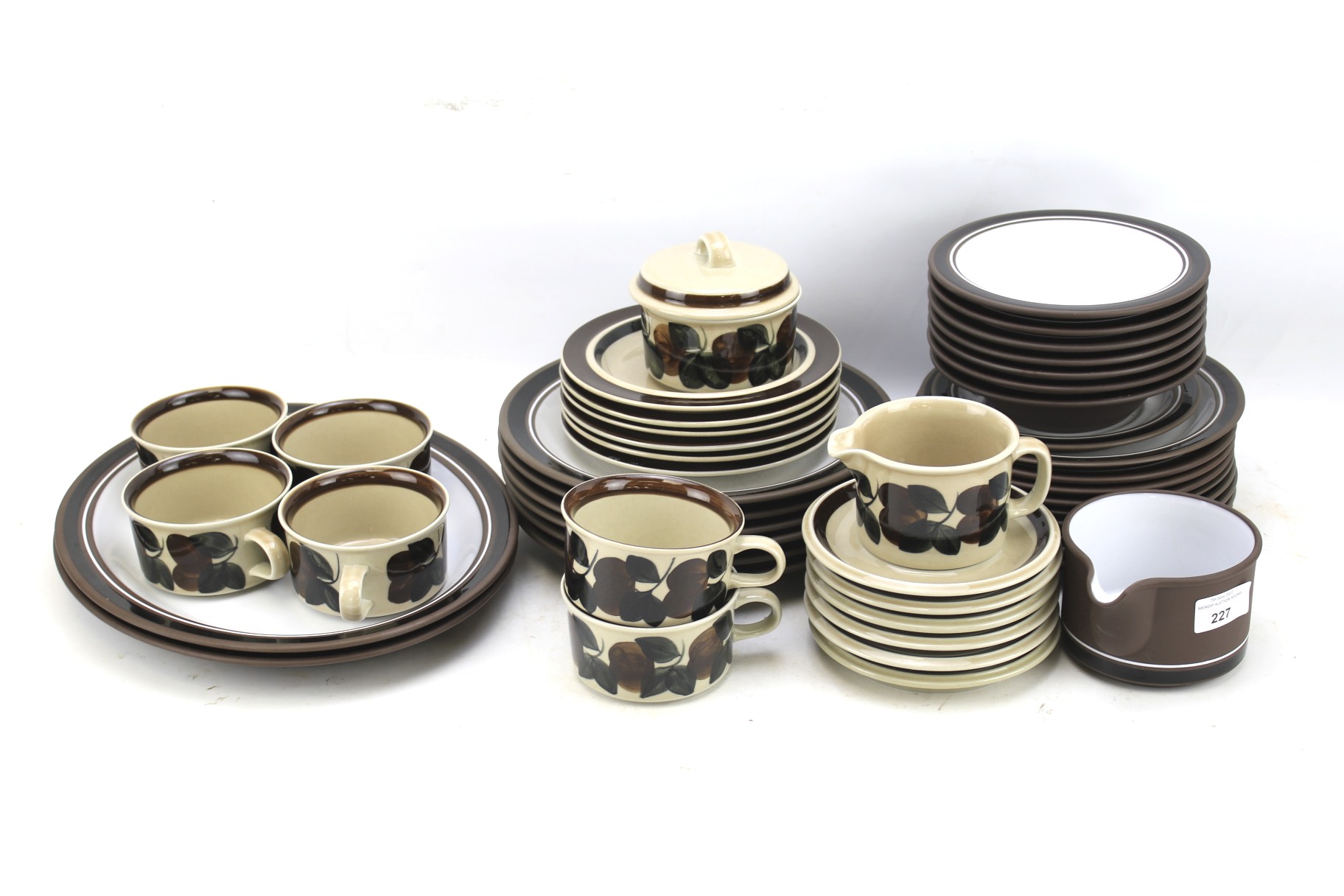 An Arabia part tea service and a Lancaster part dinner service.