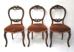 Three 19th century mahogany chairs.