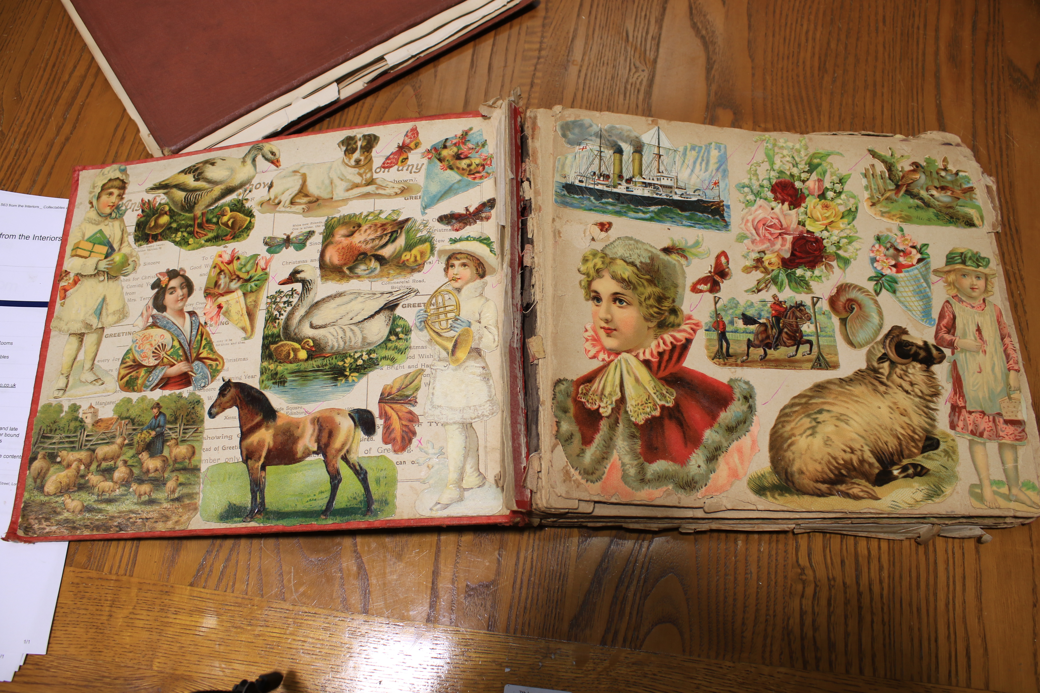 An assortment of Victorian and late scrapbooks. - Image 7 of 10