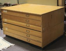 A mid-century plans chest.