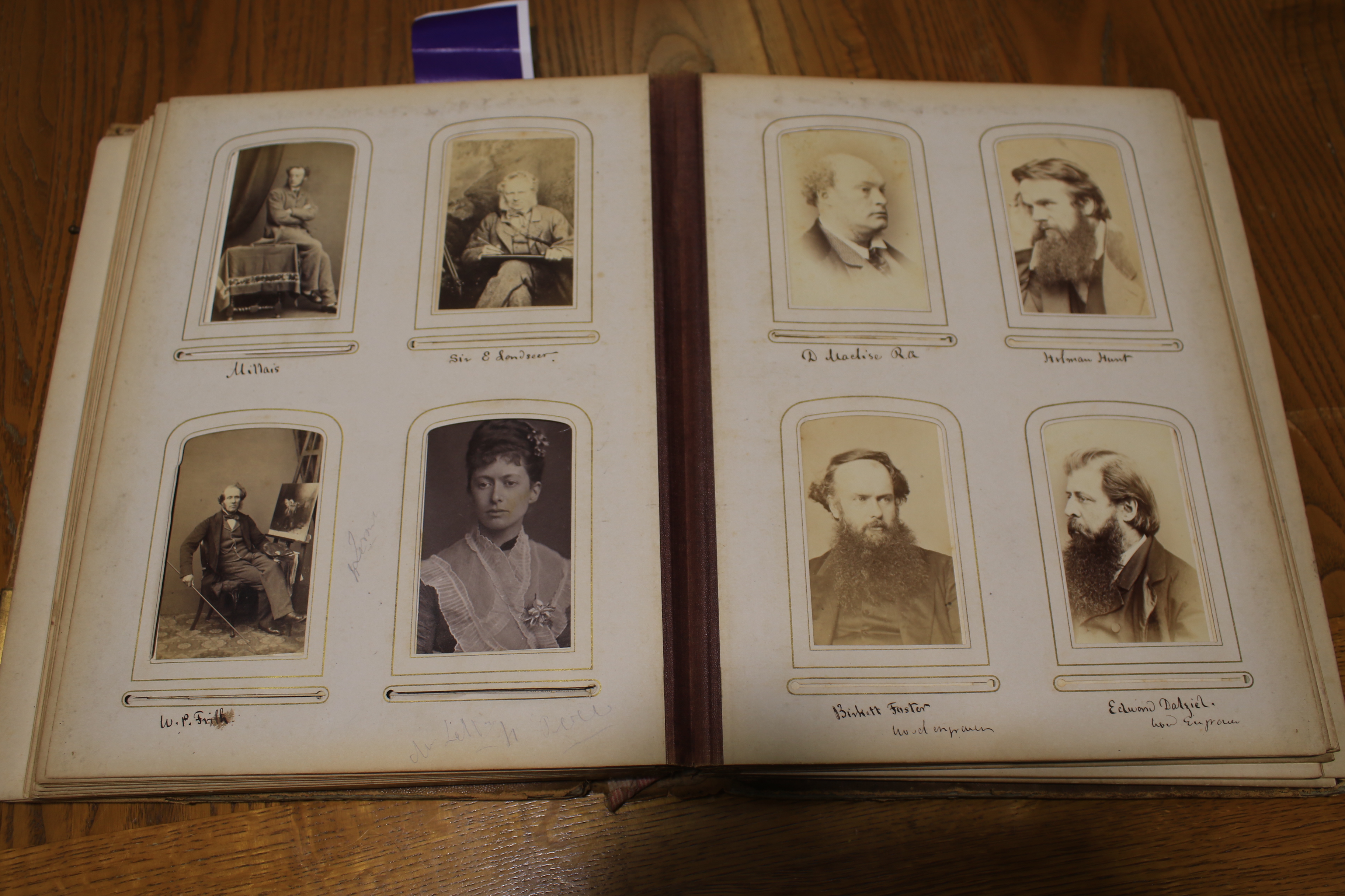 A Victorian leather bound photograph album. - Image 4 of 8