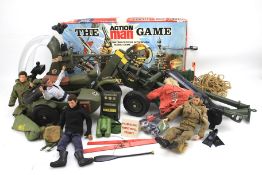 A collection of 1970s and later Action Man figures and related items.