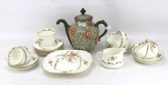 A Minton part tea service and a Doulton self pouring teapot.