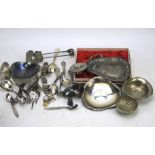 Assorted silver and white metal wares.