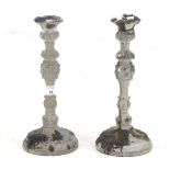 A pair of Fafner Gotland vintage concrete candlesticks.