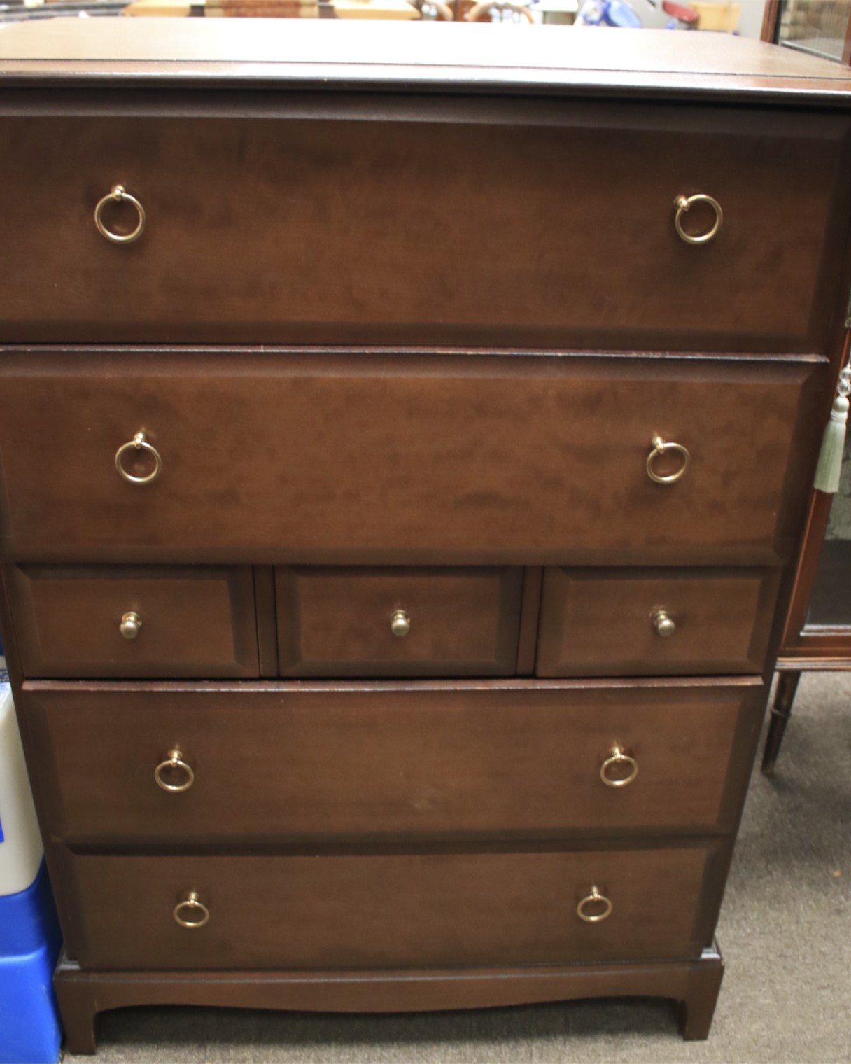 A contemporary Stag furniture chest of drawers.