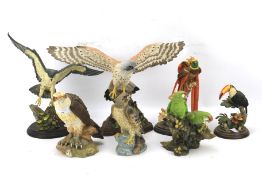 An assortment of bird figures.