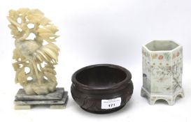 Three 20th century Chinese collectables.