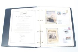 A folder containing The RMS Titanic First Day Covers