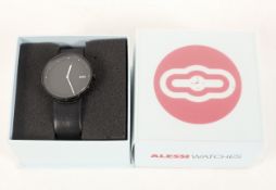 A boxed Alessi gentleman's quartz wristwatch.