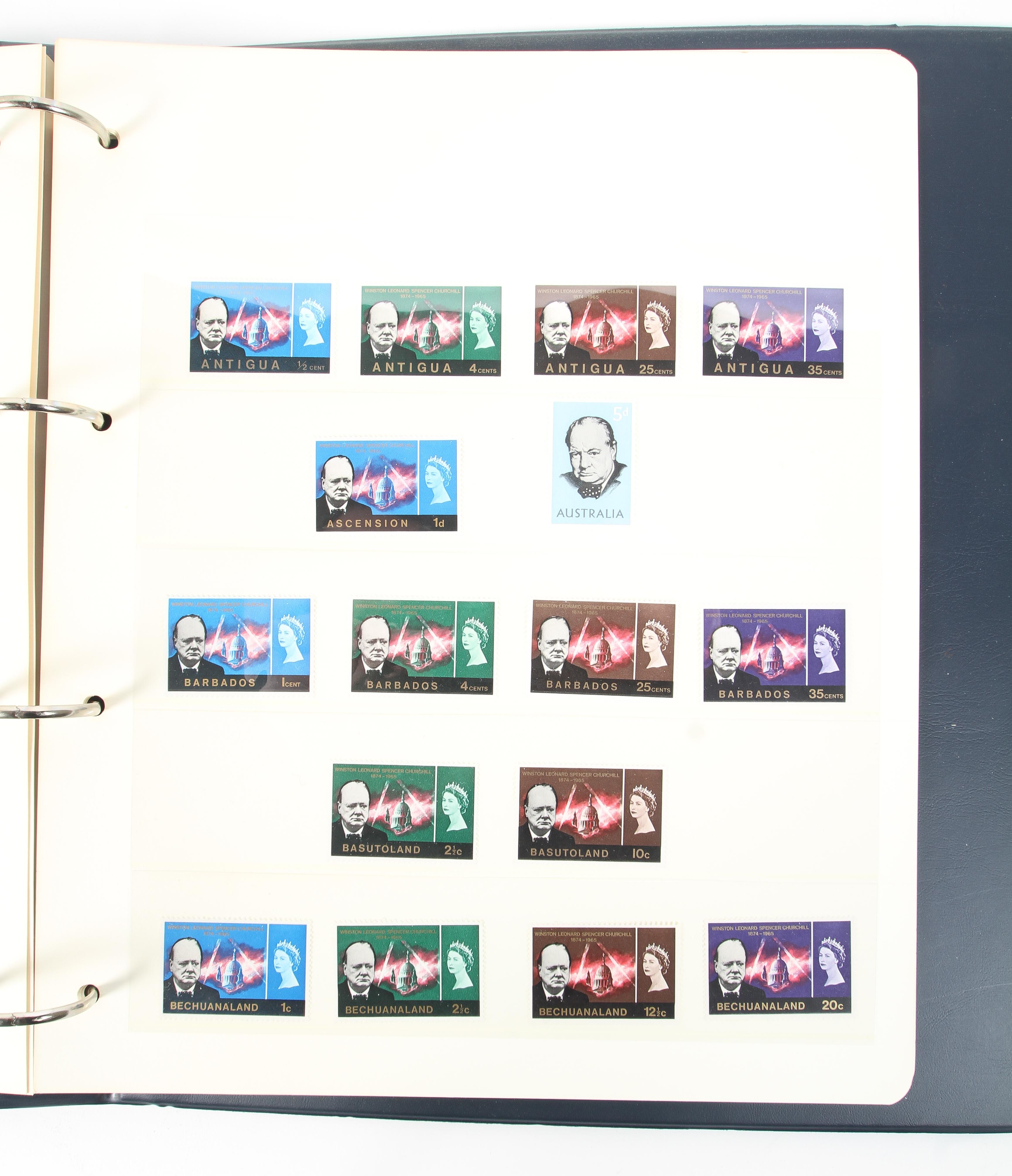 A folder containing The 1965 Churchill Stamp Collection - Image 3 of 3