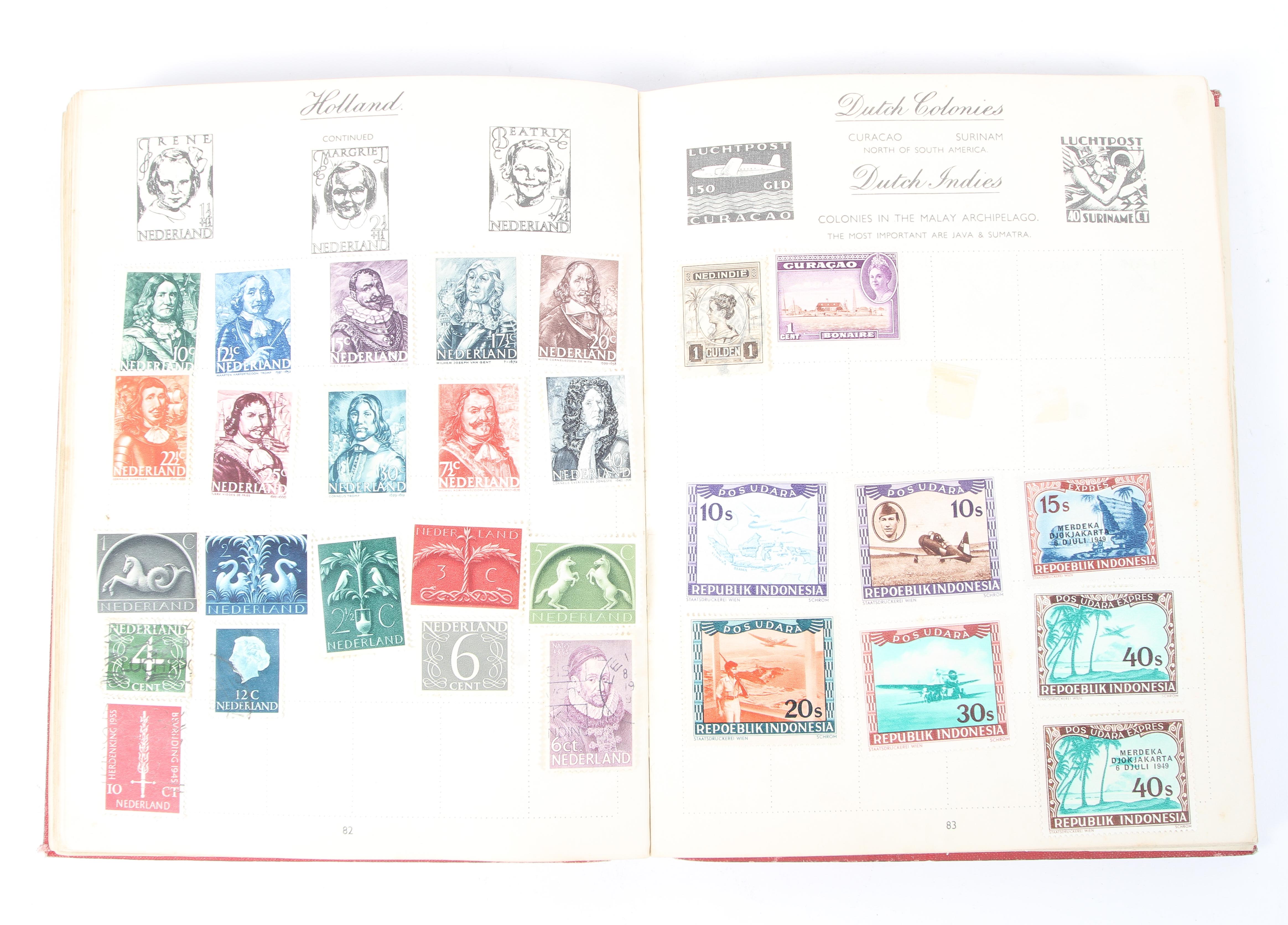 A Royal Mail stamp album containing UK and World stamps.