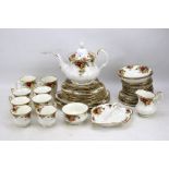 A Royal Albert part tea service in the 'Old Country Roses' pattern.
