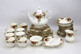 A Royal Albert part tea service in the 'Old Country Roses' pattern.