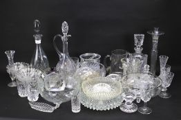 An assortment of vintage glassware.