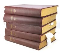 Five vintage Somerset Guardian bound volumes.