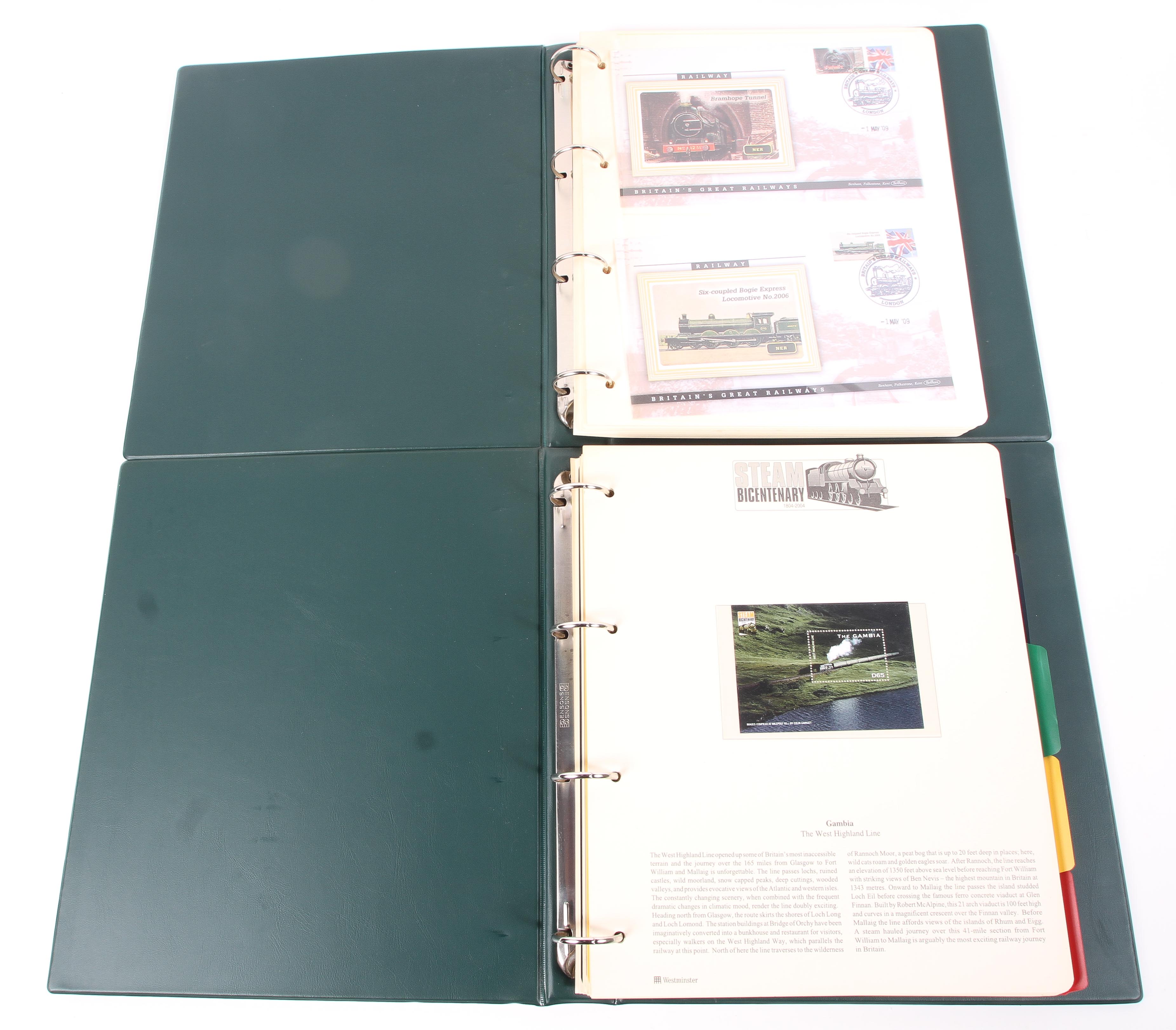 Two folders containing a collection of Railway related First Day covers . - Image 5 of 5