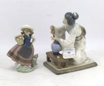 Two Lladro figures.