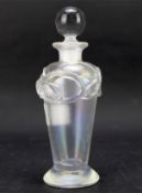 A David Wallace studio glass opalescent bottle and stopper.