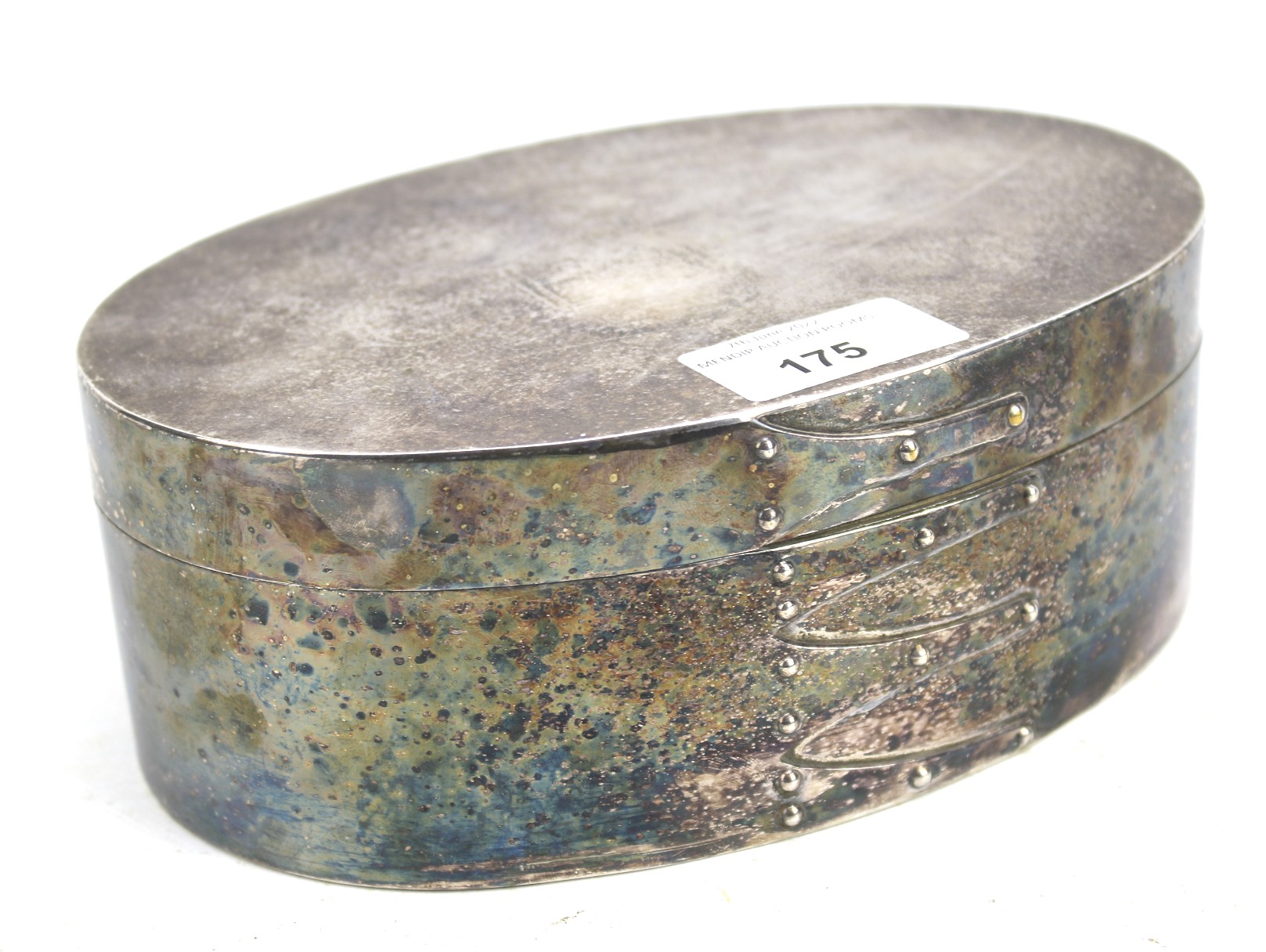 A Portuguese silver plated Shaker lidded box.