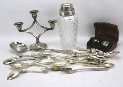 An assortment of silver plate.