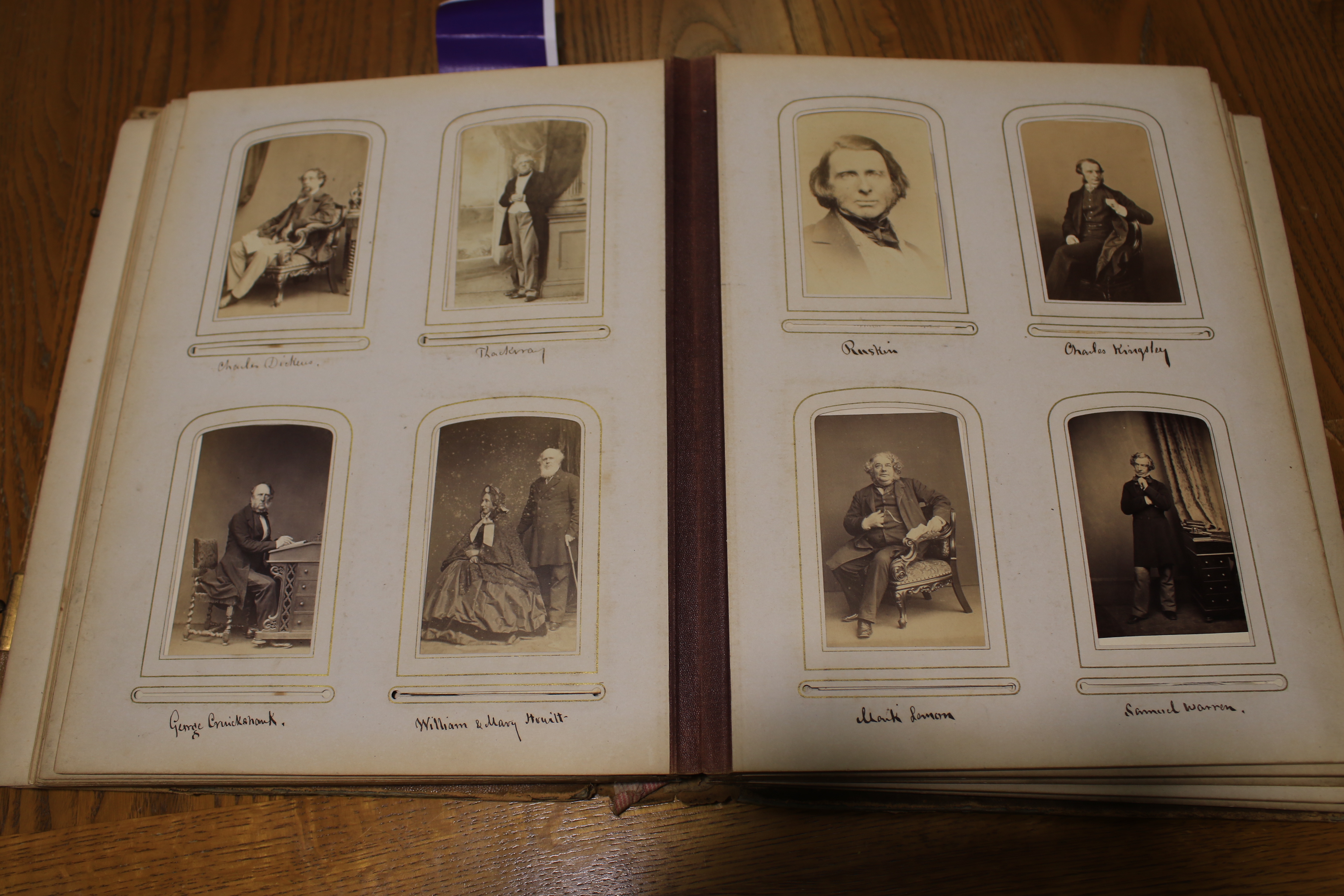 A Victorian leather bound photograph album. - Image 5 of 8