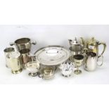 An assortment of silver plate.