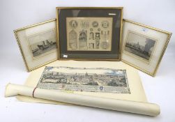 An assortment of antique and later prints,