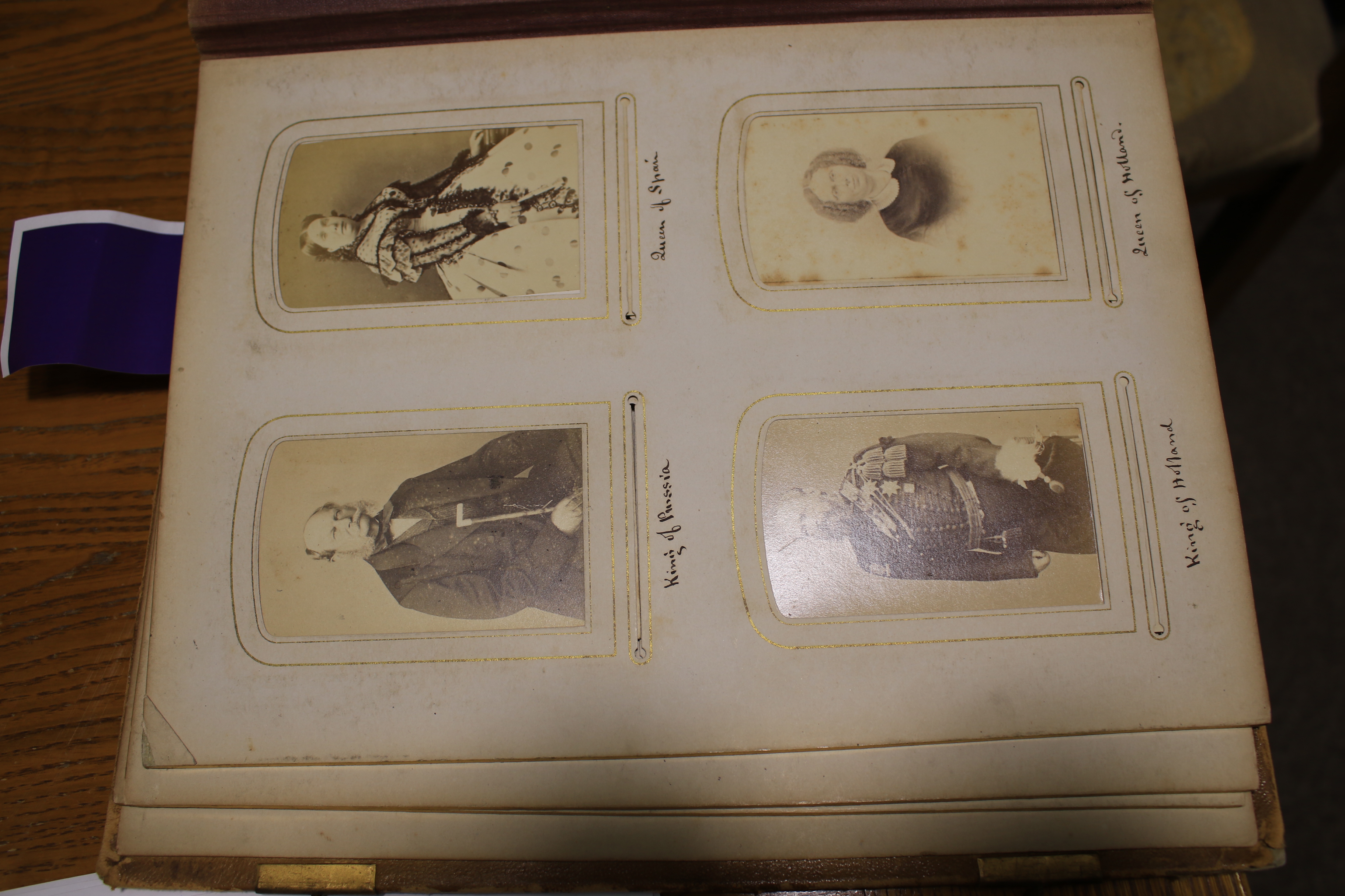 A Victorian leather bound photograph album. - Image 6 of 8
