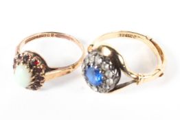 Two 9ct gold dress rings.