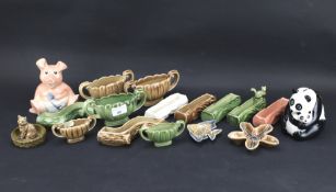 An assortment of vintage Wade ceramics.