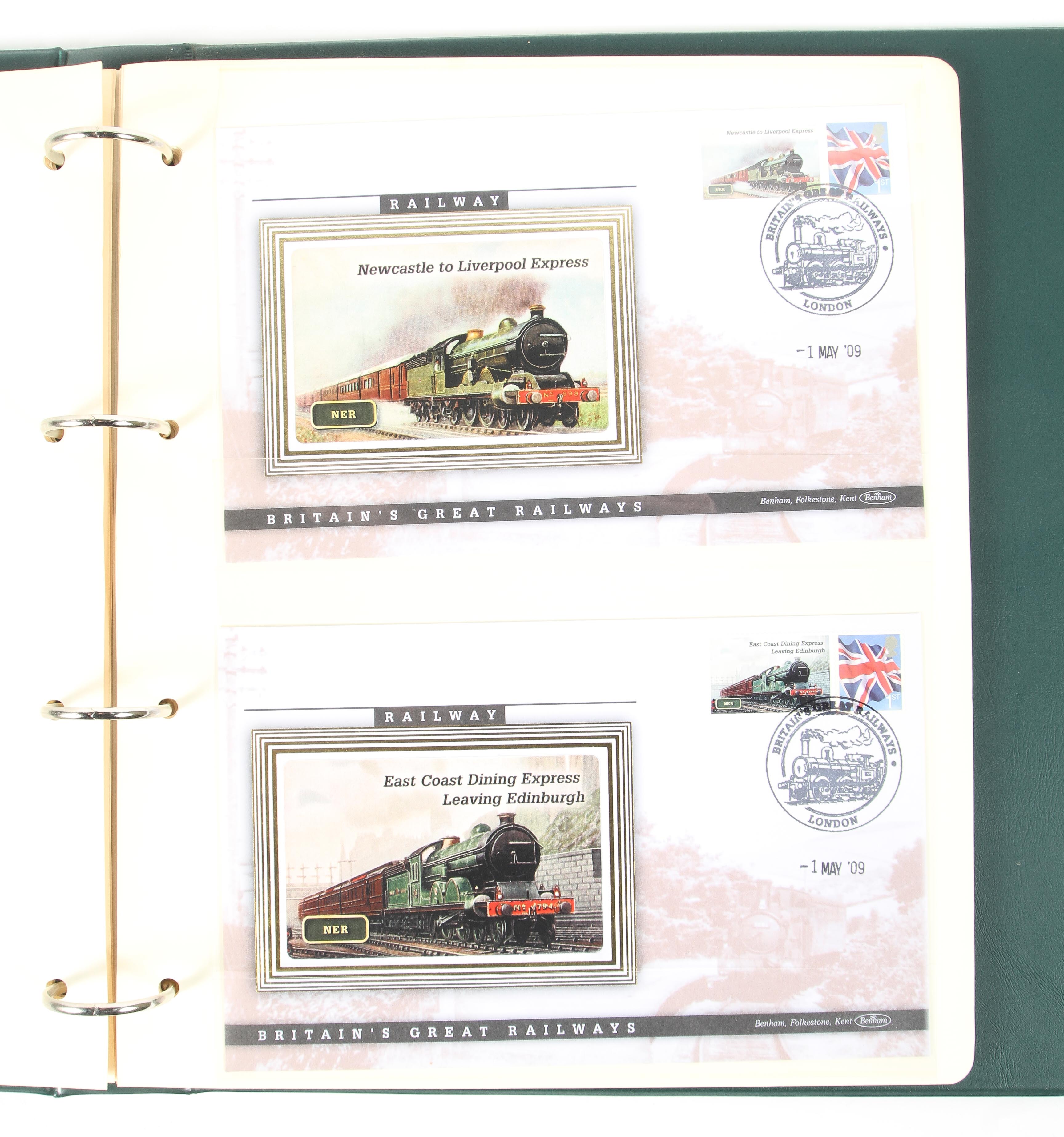 Two folders containing a collection of Railway related First Day covers . - Image 2 of 5