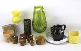 An assortment of mixed ceramics and glass ware.