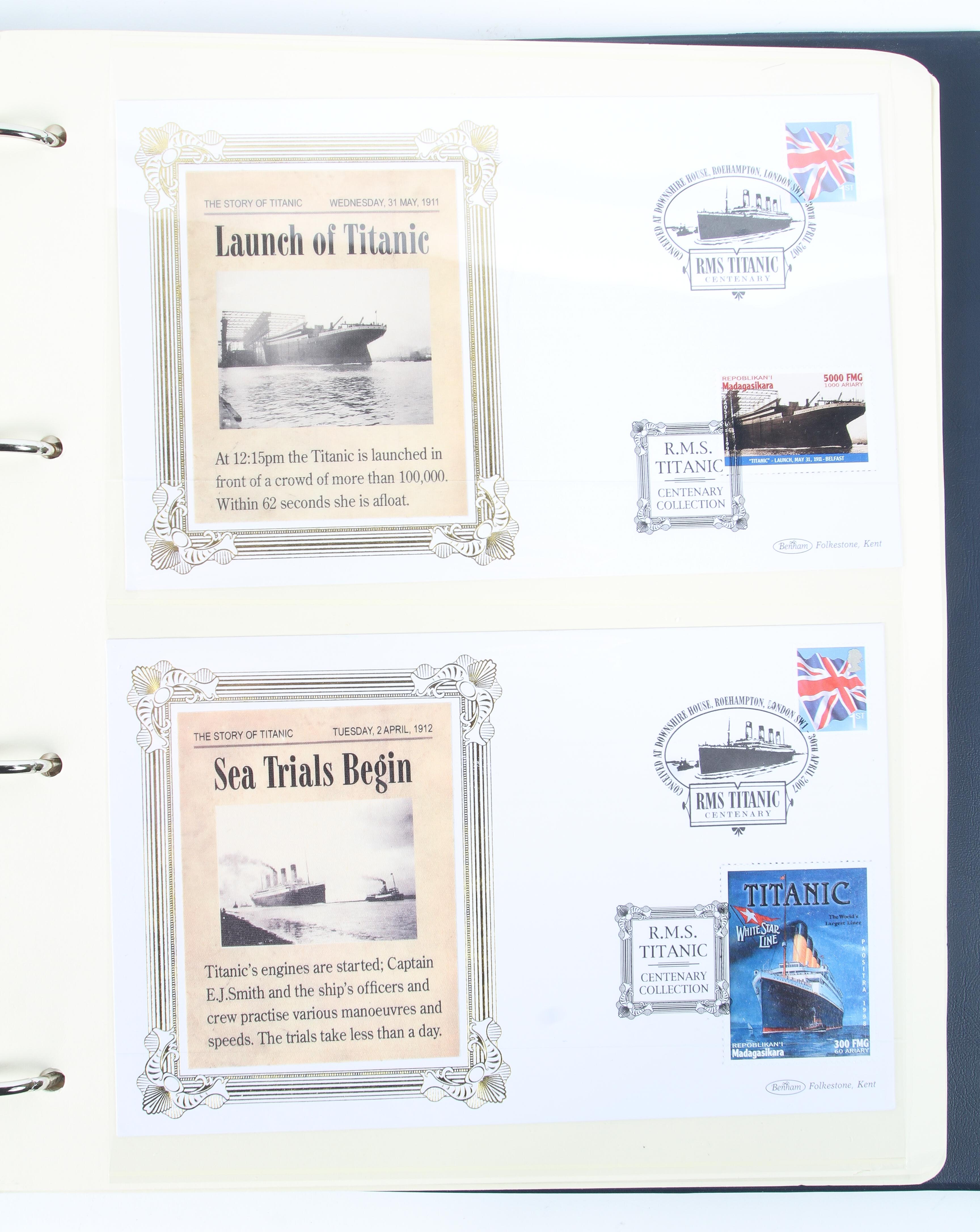 A folder containing The RMS Titanic First Day Covers - Image 2 of 4