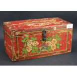 An antique mahogany box.