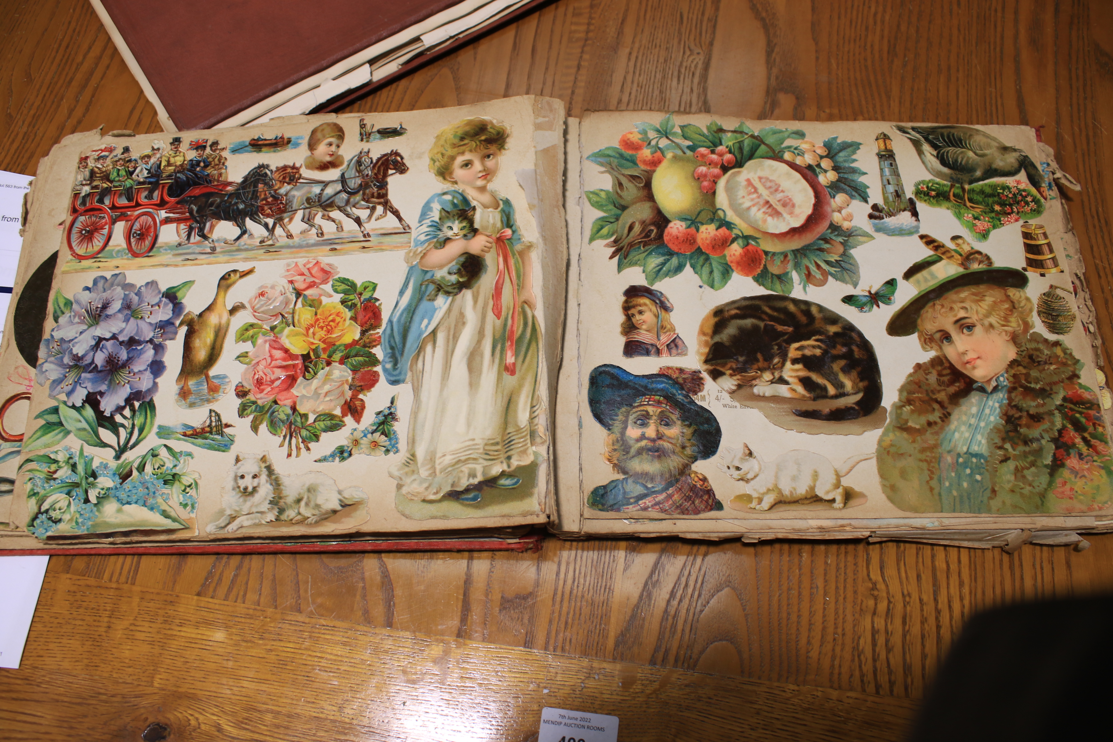 An assortment of Victorian and late scrapbooks. - Image 8 of 10