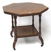 A late 19th century mahogany side table.