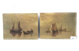 A pair of late 19th century Dutch School paintings on board.