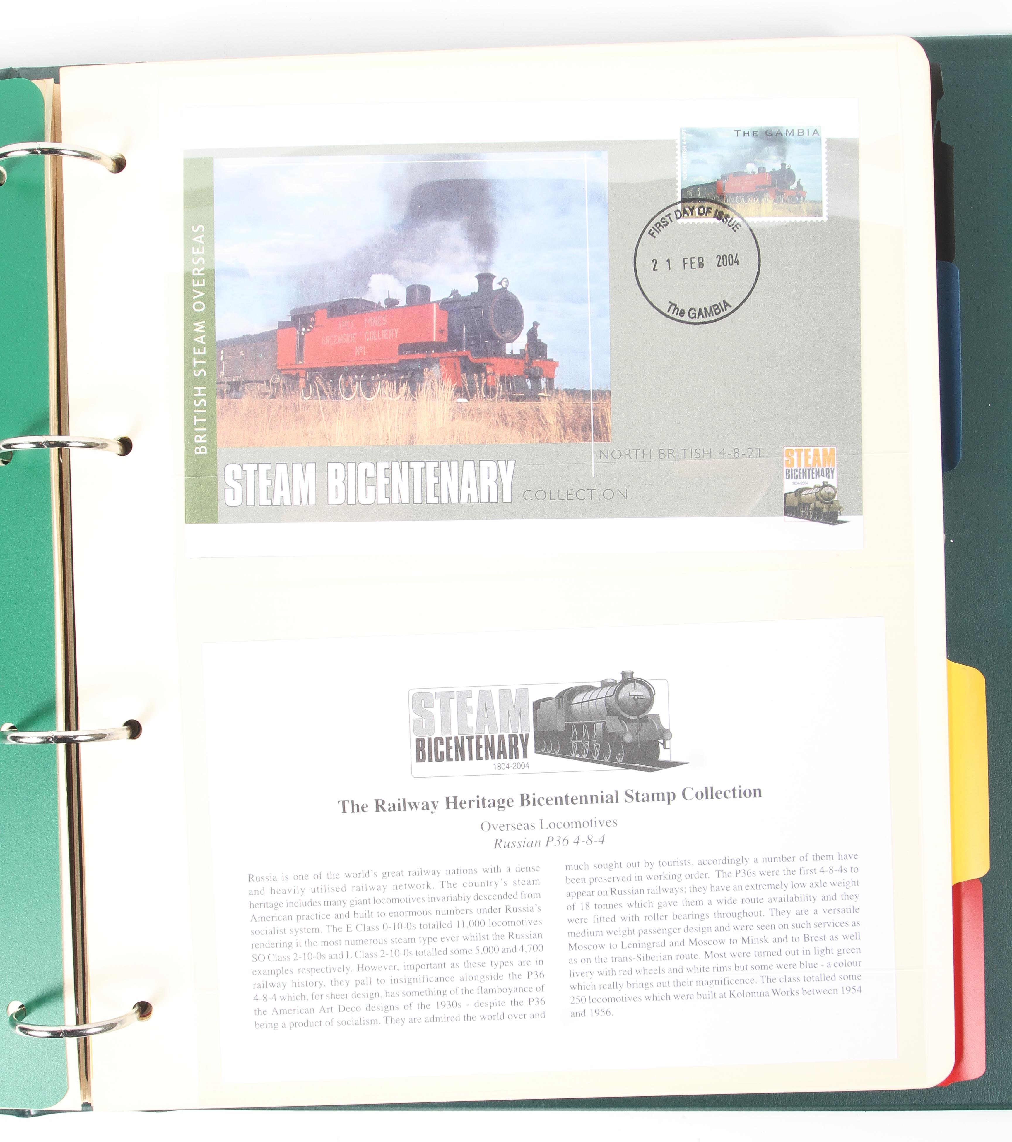 Two folders containing a collection of Railway related First Day covers . - Image 3 of 5