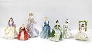 Six Royal Doulton figures.